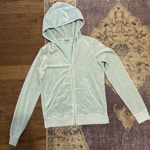 Juicy Couture Mint Green Zip-Up Hoodie